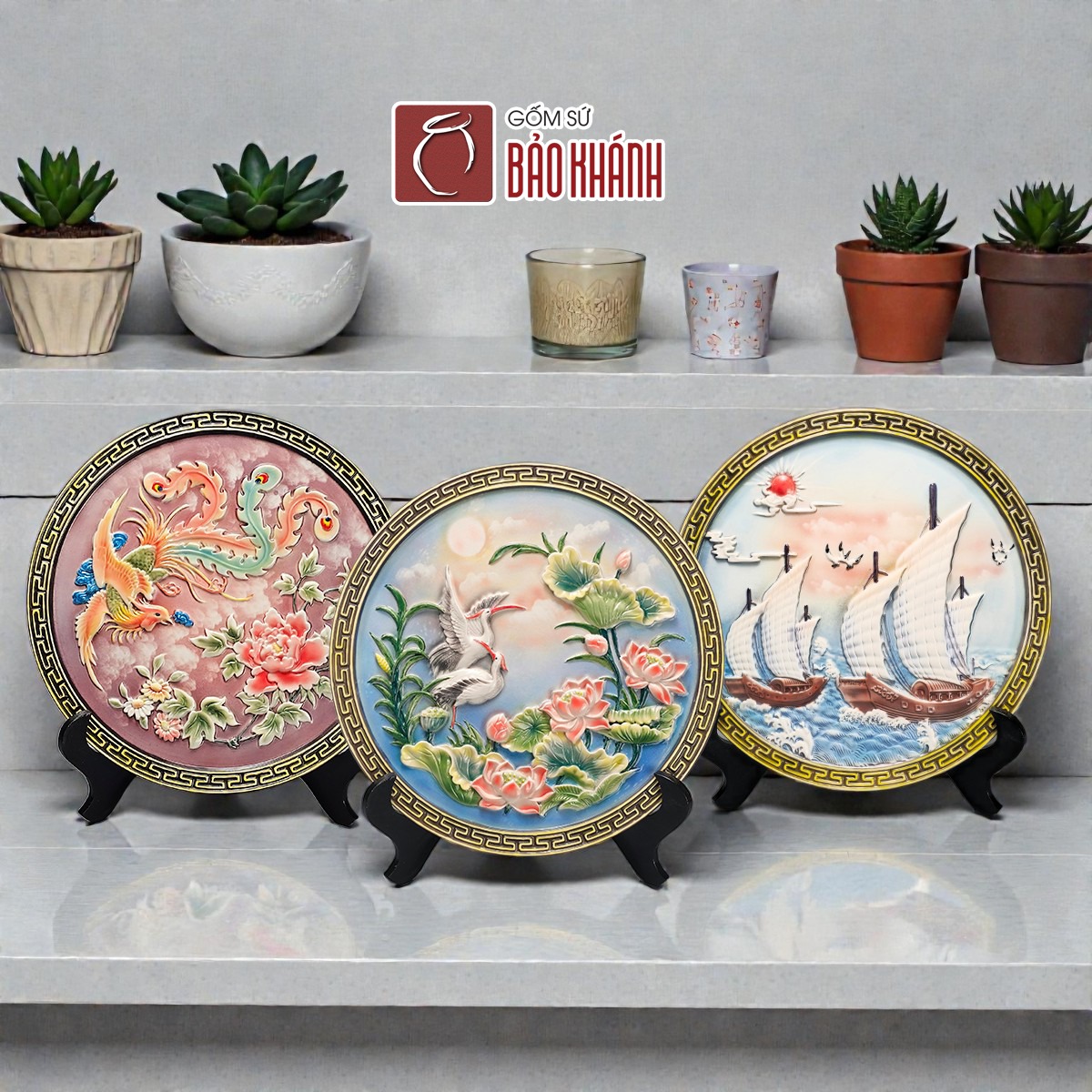 Đồng hồ gốm sứ Bảo Khánh