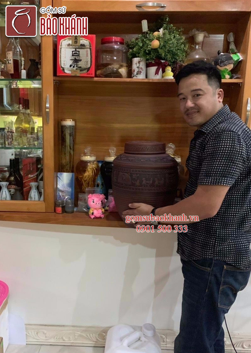Hình ảnh của khách hàng về sản phẩm chum sành Đông Sơn Âu Lạc