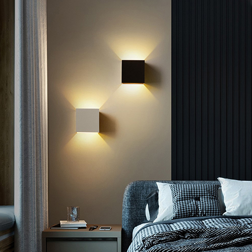 cách thiết kế đèn phòng ngủ ốp tường