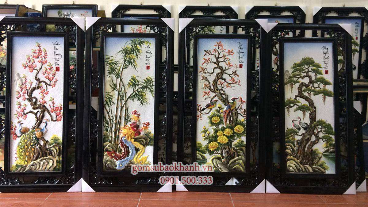Treo tranh gốm sứ bát tràng hướng thế nào cho hợp phong thủy ?