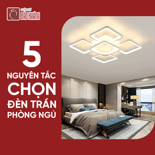 5 nguyên tắc chọn đèn trần phòng ngủ