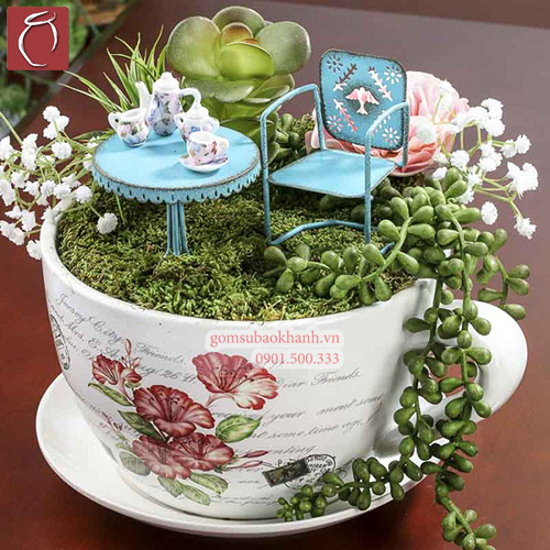 Cách biến tấu tách uống trà thành đồ vật trang trí nhà đẹp mắt