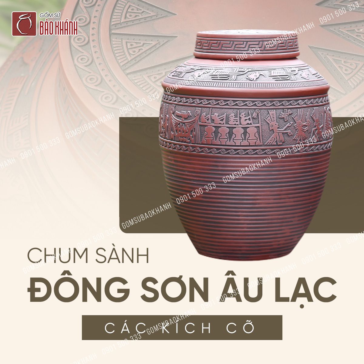 CHUM SÀNH ĐÔNG SƠN ÂU LẠC CÁC CỠ