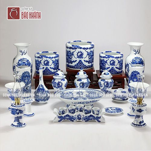 Trọn bộ đồ thờ Bát Tràng giá tốt, chất lượng cao