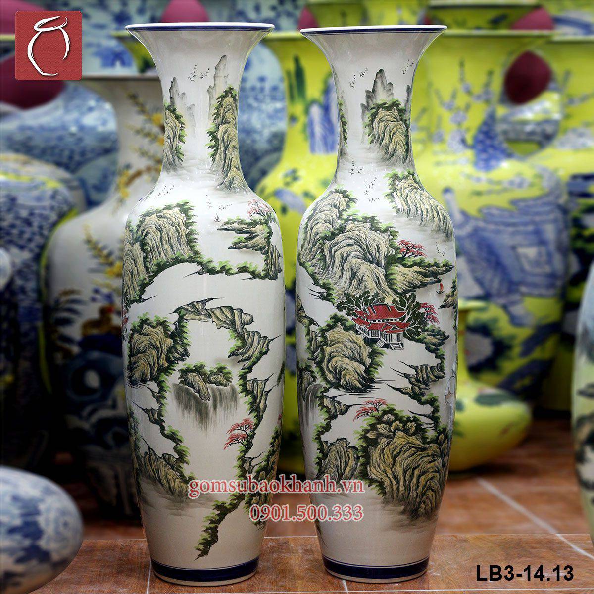 Ý nghĩa phong thủy của tranh sơn thủy vẽ trên lọ lộc bình