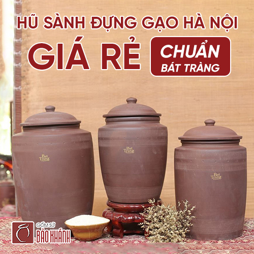 Hũ sành đựng gạo Hà Nội giá rẻ hàng chuẩn Bát Tràng
