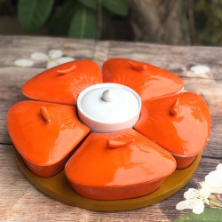 Khay mứt hoa Đào cam