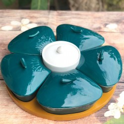 Khay mứt hoa Đào xanh cổ vịt