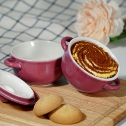 Hũ làm sữa chua có quai màu tím