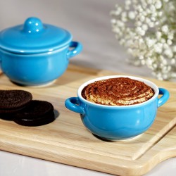 Hũ làm sữa chua có quai màu xanh lam