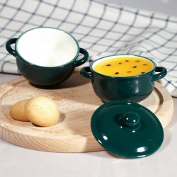 Hũ làm sữa chua có quai màu xanh lục