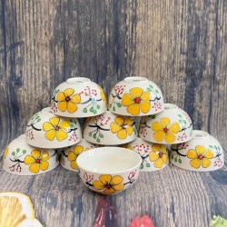 Bộ 10 bát ăn cơm vẽ Hoa Mai Vàng