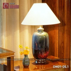 Đèn ngủ để bàn gốm sứ hỏa biến Hỏa Thạch Kim Sa cao cấp