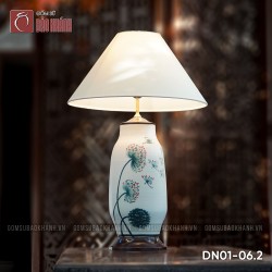 Đèn ngủ để bàn gốm sứ Bồ Công Anh dáng cao