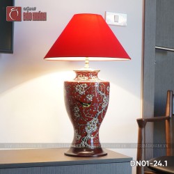 Đèn ngủ để bàn gốm sứ cao cấp Yến Uyển như xuân