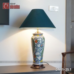 Đèn ngủ để bàn gốm sứ cao cấp Hoàng Anh 