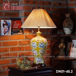 Đèn ngủ để bàn gốm sứ cao cấp Bách liên hoàng phúc 