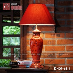 Đèn ngủ để bàn gốm sứ cao cấp Chu huyền nham ngọc
