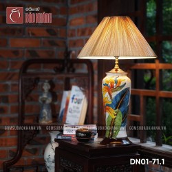 Đèn ngủ để bàn gốm sứ cao cấp Hỏa Triêu Dương