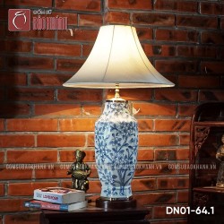 Đèn ngủ để bàn gốm sứ cao cấp mộng thường xuân