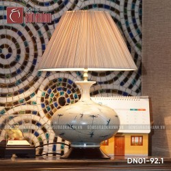 Đèn ngủ để bàn gốm sứ cao cấp Chuồn chuồn kim men rạn