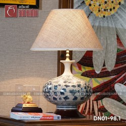  Đèn ngủ để bàn gốm sứ cao cấp Mẫu Đơn cổ hoa