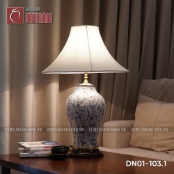 Đèn ngủ để bàn gốm sứ cao cấp Mai Băng