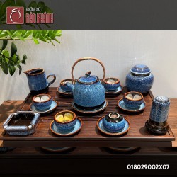 Bộ ấm chén men xanh Hoàng Gia dáng Siêu