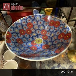 Chậu rửa mặt lavabo gốm sứ Bát Tràng LV01-01.8