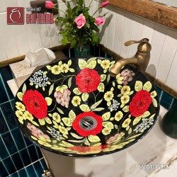 Chậu rửa mặt lavabo gốm sứ Bát Tràng LV01-01.16