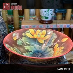 Chậu rửa mặt lavabo gốm sứ Bát Tràng LV01-01.18