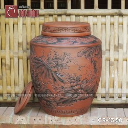 Chum sành ngâm rượu Khắc Liên Hoa 50 lít