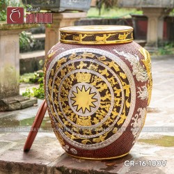 Chum sành ngâm rượu Trống Đồng Liên Hoa Ngũ Đồ 100 lít