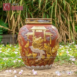 Chum sành Cá Chép vượt Vũ Môn 100 lít dát vàng