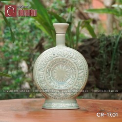 Nậm Đông Sơn Âu Lạc men ngọc dáng dẹt 1 lít