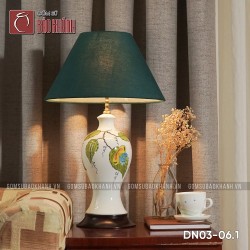 Đèn ngủ để bàn gốm sứ cao cấp Hồ Điệp Thanh Yên