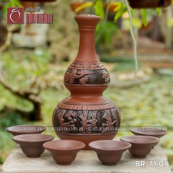 Bộ rượu Đông Sơn Âu Lạc 2 bầu 1 lít