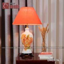 Đèn ngủ để bàn gốm sứ cao cấp Mộc Cận Cẩm Hoa