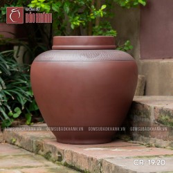 Chum sành ngâm rượu dáng cổ 20 lít 2 nắp