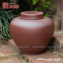 Chum sành ngâm rượu dáng cổ 30 lít 2 nắp