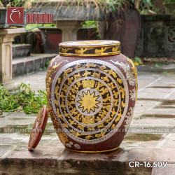 Chum sành ngâm rượu Trống Đồng Liên Hoa Ngũ Đồ 50 lít