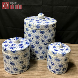 Vại muối dưa cà vẽ hoa