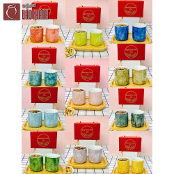 Cốc trụ vân đá nhiều màu
