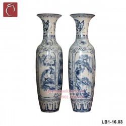 Lọ lộc bình Tứ Cảnh men rạn vẽ thường 1,6m