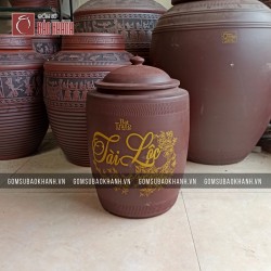 Hũ sành đựng gạo Tài Lộc 20kg