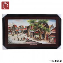 Tranh sứ vẽ Phố Cổ Hà Nội TRS-054