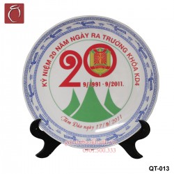 Đĩa sứ in logo QT-013