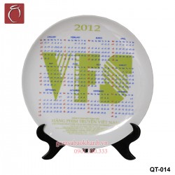 Đĩa sứ in logo QT-014