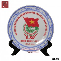 Đĩa sứ in logo QT-016