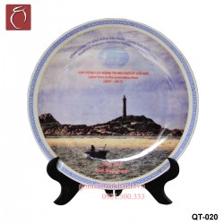 Đĩa sứ in logo QT-020